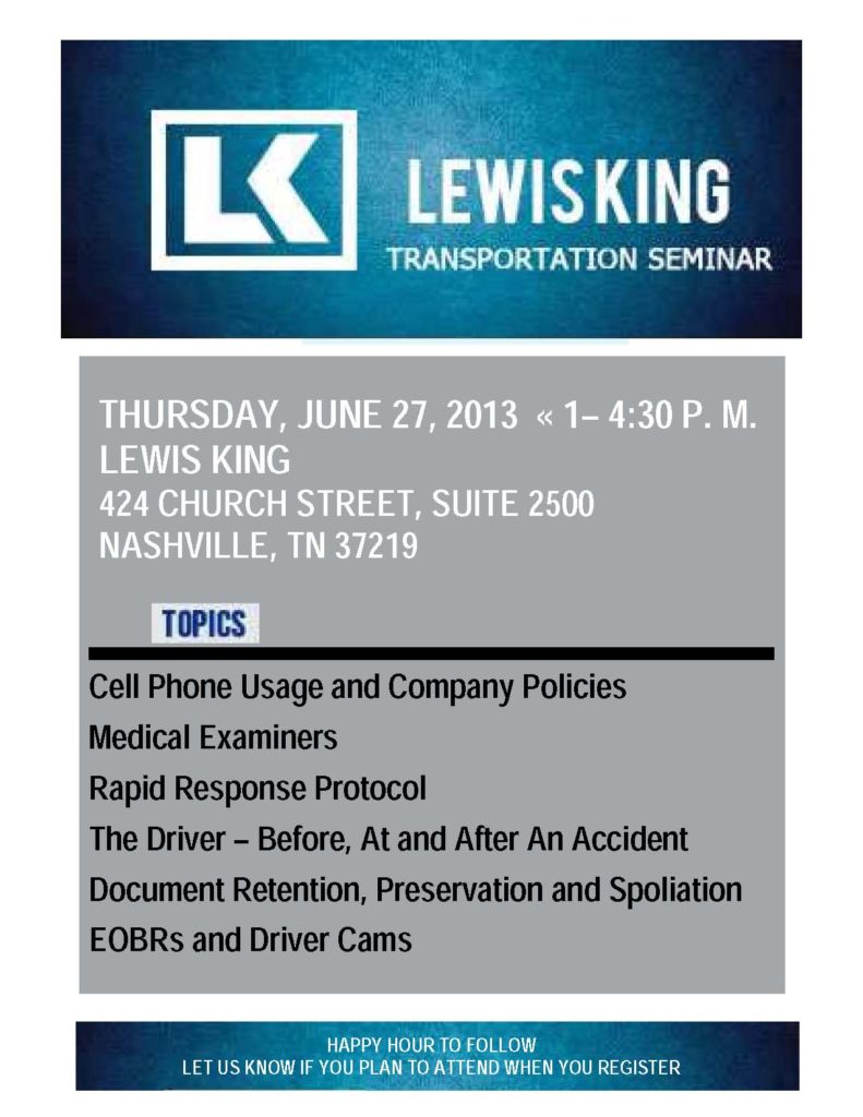 2013 Transportation Seminar